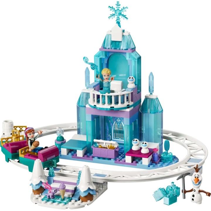 LEGO DISNEY 43281 Castello di ghiaccio di Elsa e avventura con giro sulla neve