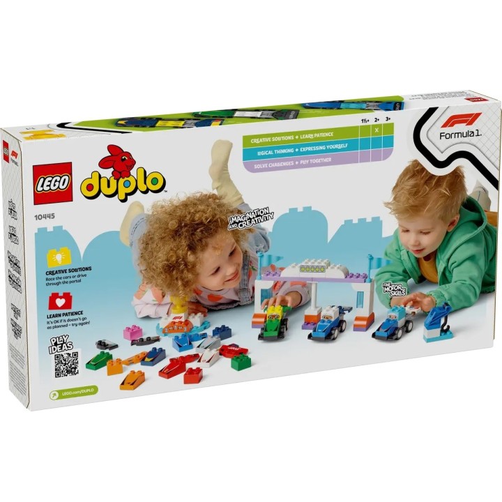LEGO DUPLO 10445 F1 Auto da Corsa in Squadra e Piloti