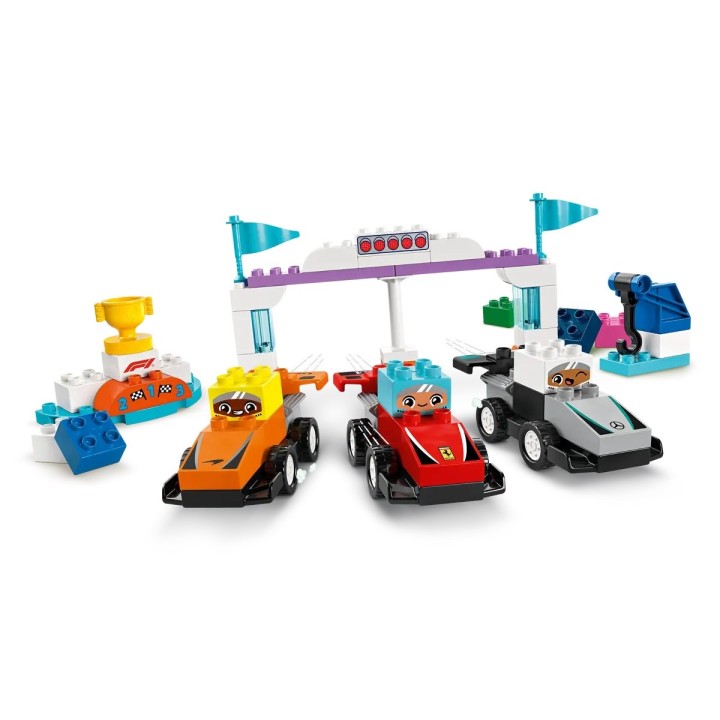 LEGO DUPLO 10445 F1 Auto da Corsa in Squadra e Piloti