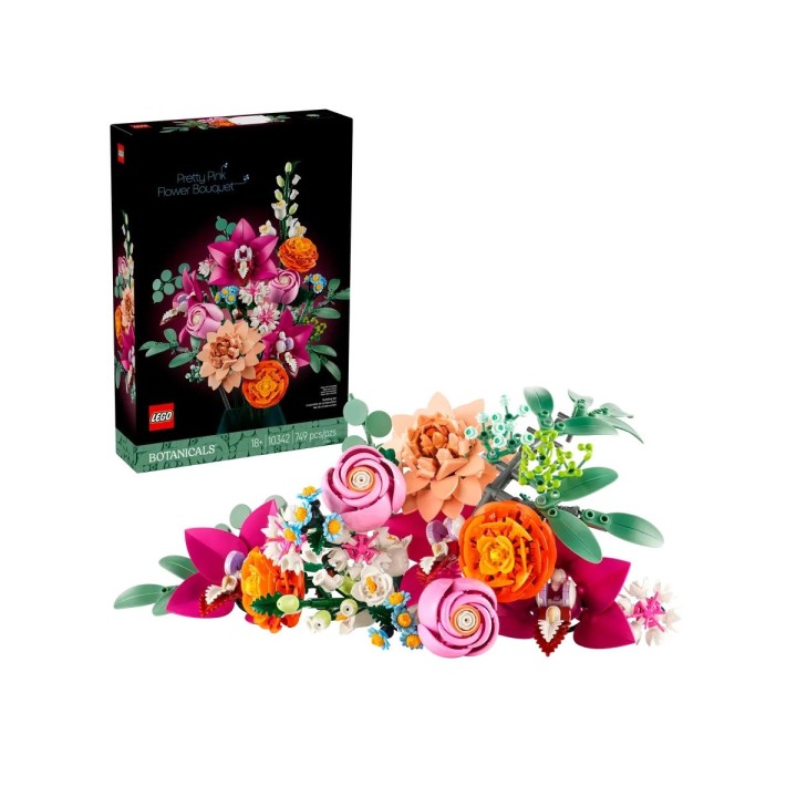 LEGO ICONS 10342 The Botanical Collection - Bellissimo Bouquet di Fiori Rosa
