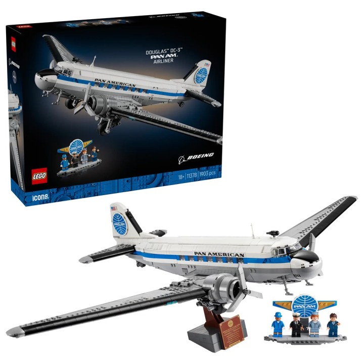 LEGO ICONS 11378 Douglas DC-3 PAN AM Aereo di Linea