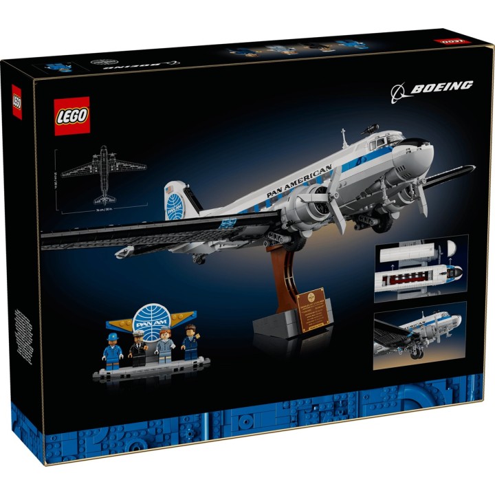 LEGO ICONS 11378 Douglas DC-3 PAN AM Aereo di Linea