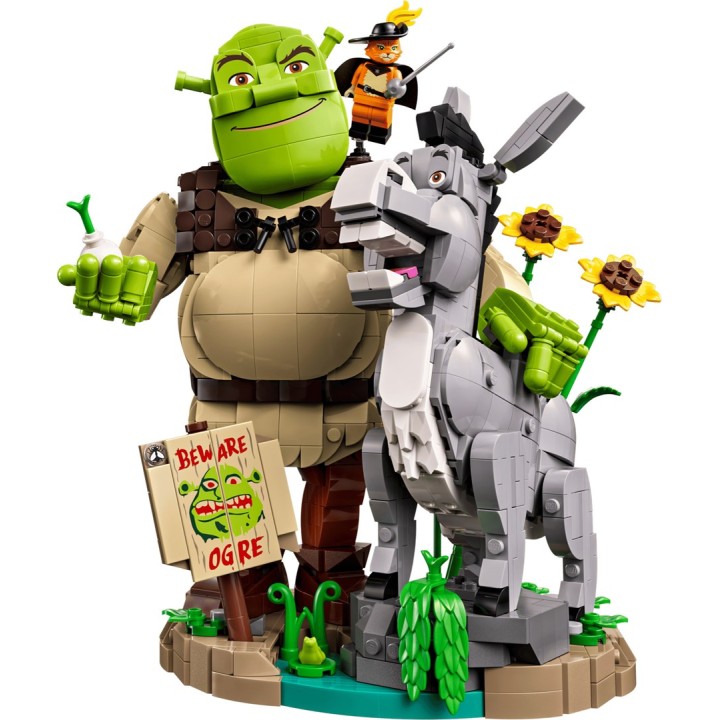 LEGO ICONS 72423 Shrek Asino e Il Gatto con gli Stivali